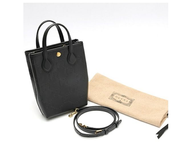 Borsa a tracolla Gucci Super Mini Nero - vista 7