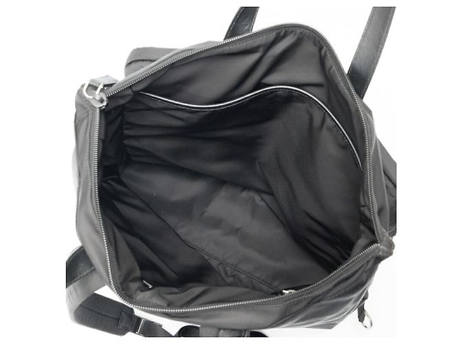 Mochila Prada Re-Nylon x Cuero Saffiano Negro - vista 6