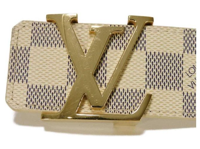 Cintura Louis Vuitton Damier Azur Bianco Crudo - vista 2