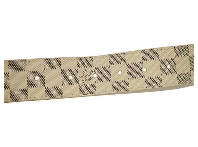 Cintura Louis Vuitton Damier Azur Bianco Crudo - vista 4