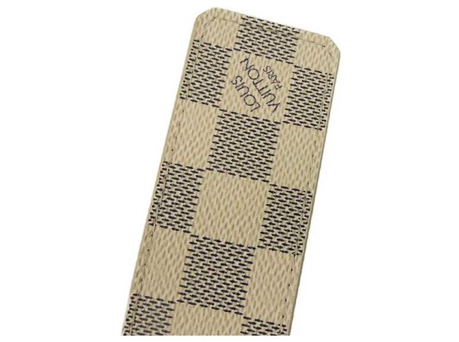 Cintura Louis Vuitton Damier Azur Bianco Crudo - vista 5