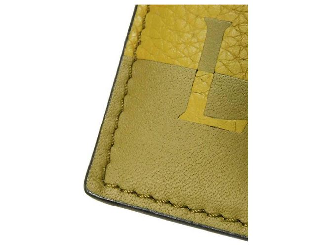 Tarjetero liso Loewe Signature Castaño Verde oliva - vista 11