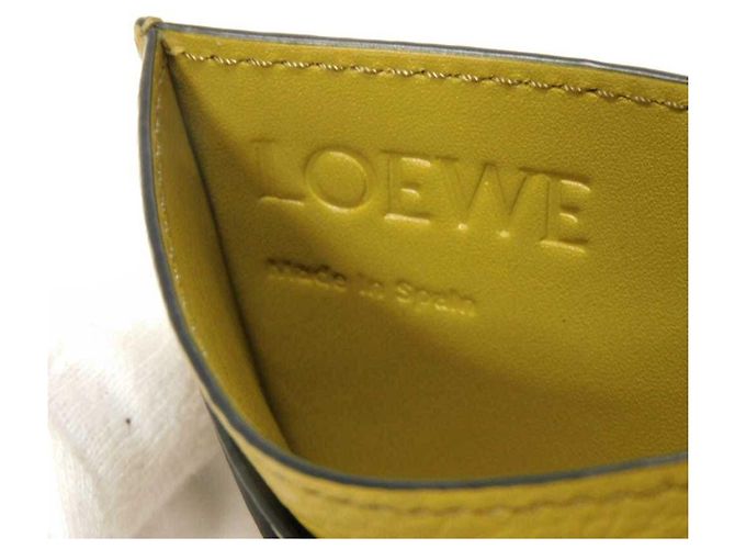 Tarjetero liso Loewe Signature Castaño Verde oliva - vista 6