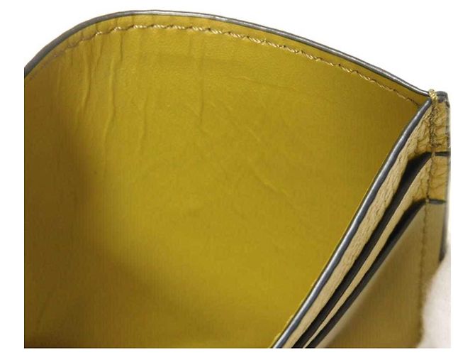Tarjetero liso Loewe Signature Castaño Verde oliva - vista 8