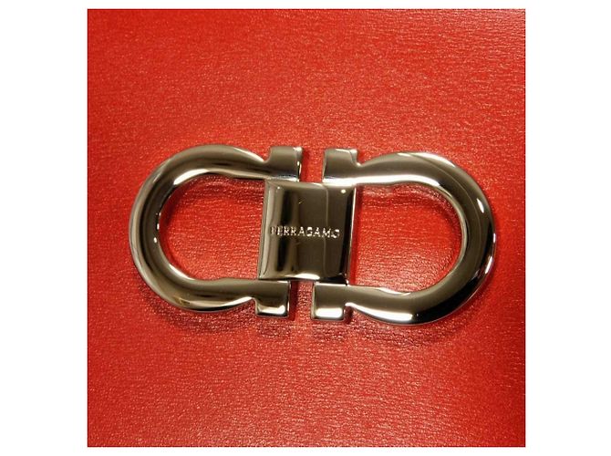 Gancini Borsa a tracolla in pelle rossa Salvatore Ferragamo Rosso - vista 16