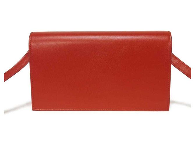 Gancini Borsa a tracolla in pelle rossa Salvatore Ferragamo Rosso - vista 4