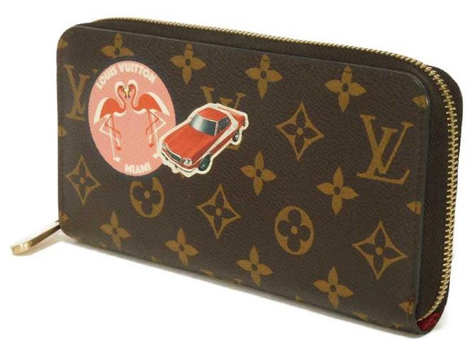 Portafoglio Zippy Louis Vuitton in Cerise e Brown Marrone Fuschia - vista 2