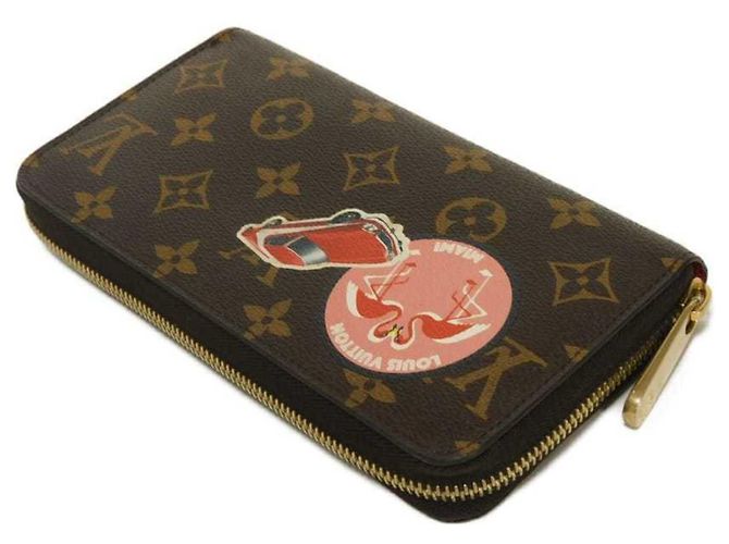 Portafoglio Zippy Louis Vuitton in Cerise e Brown Marrone Fuschia - vista 4