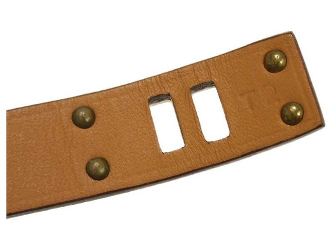 Hermès Pulsera Charm As de Coeur Hermes Castaño Dorado - vista 10