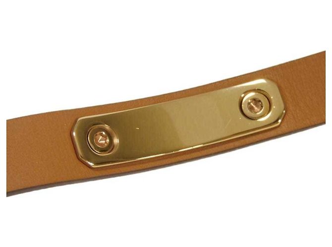 Hermès Pulsera Charm As de Coeur Hermes Castaño Dorado - vista 12