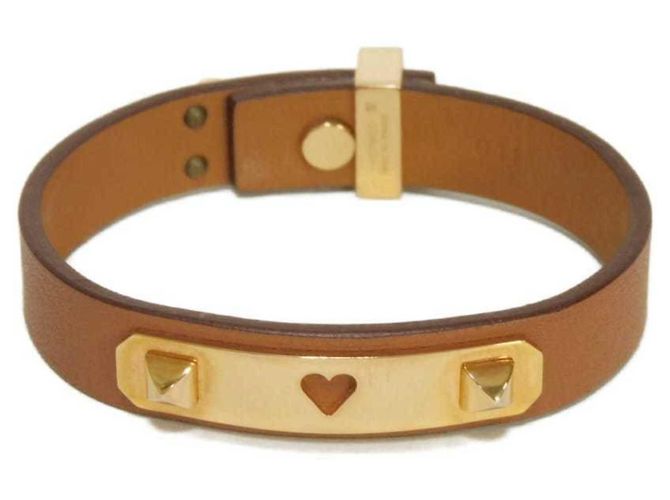 Hermès Pulsera Charm As de Coeur Hermes Castaño Dorado - vista 2