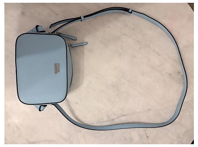 Karl Lagerfeld Borsa Camera K/Signature in pelle azzurro chiaro Blu chiaro - vista 2