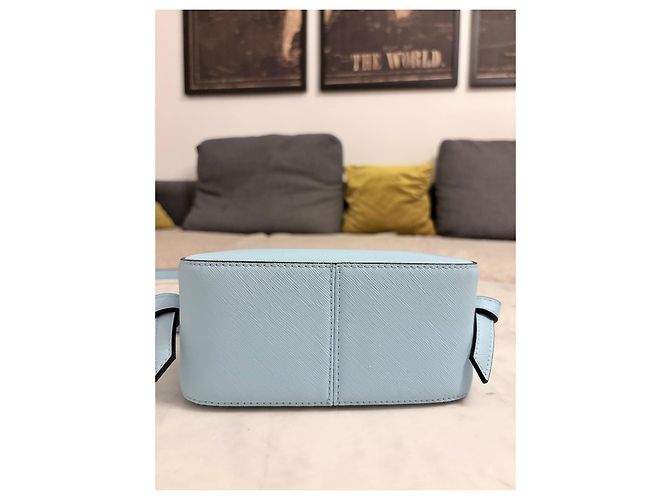 Karl Lagerfeld Borsa Camera K/Signature in pelle azzurro chiaro Blu chiaro - vista 3