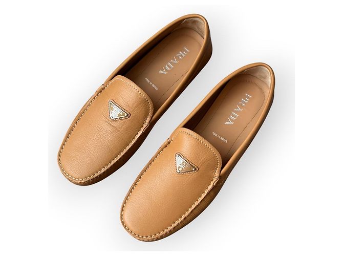 Prada Mocassini in pelle marrone - vista 10