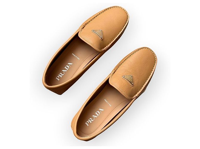 Prada Mocassini in pelle marrone - vista 7