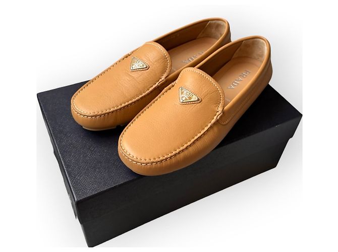Prada Mocassini in pelle marrone - vista 8