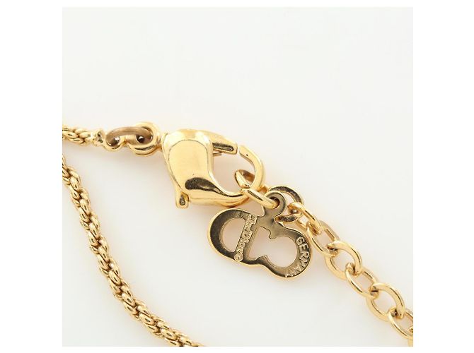 Collana Christian Dior con logo Dior Emblem D'oro - vista 4