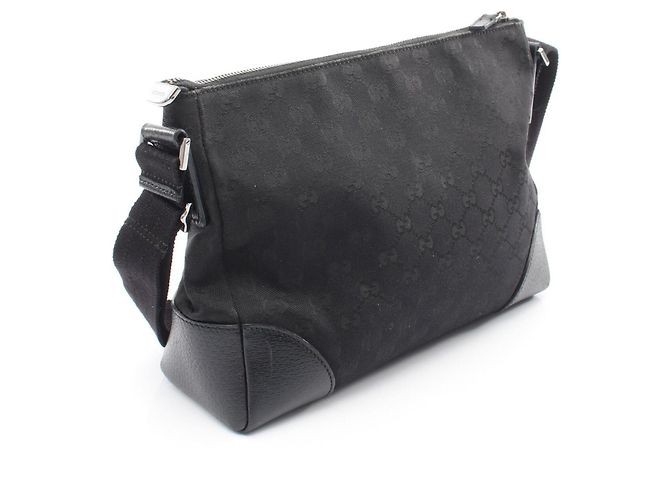 Borsa a Spalla Gucci GG Canvas Nero - vista 2