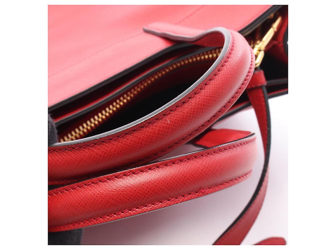 Prada Saffiano Soft 2-Way Handbag Red - view 11