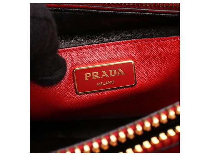 Prada Saffiano Soft 2-Way Handbag Red - view 4