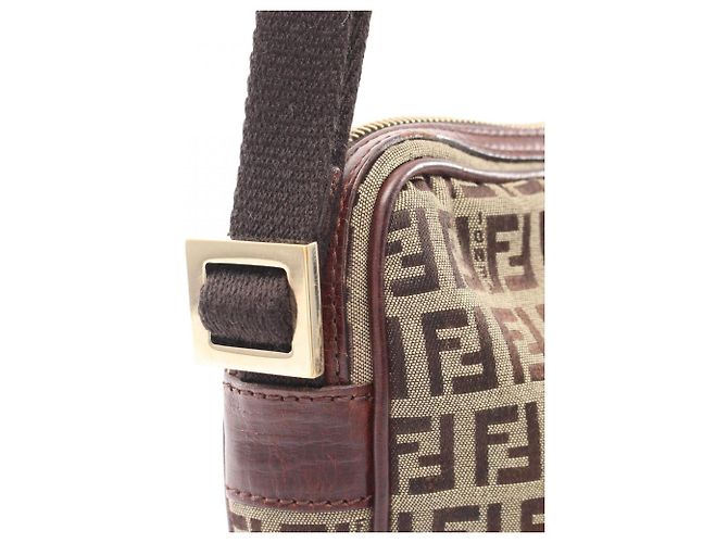 Borsa a Spalla/Borsa a Mano Fendi Zucchino Marrone Beige - vista 5