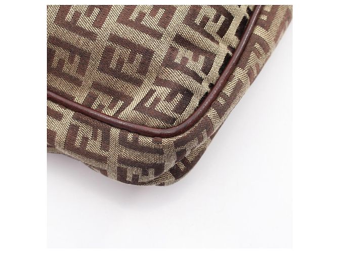 Borsa a Spalla/Borsa a Mano Fendi Zucchino Marrone Beige - vista 7