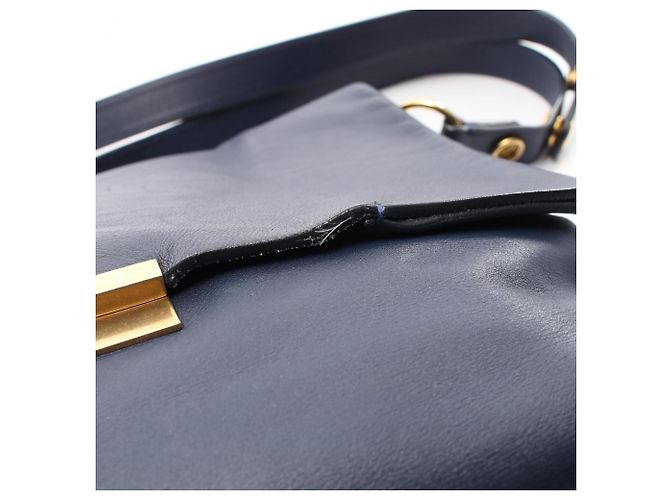 Céline Borsa a Spalla Celine Blade - Pelle Navy Blu navy - vista 9