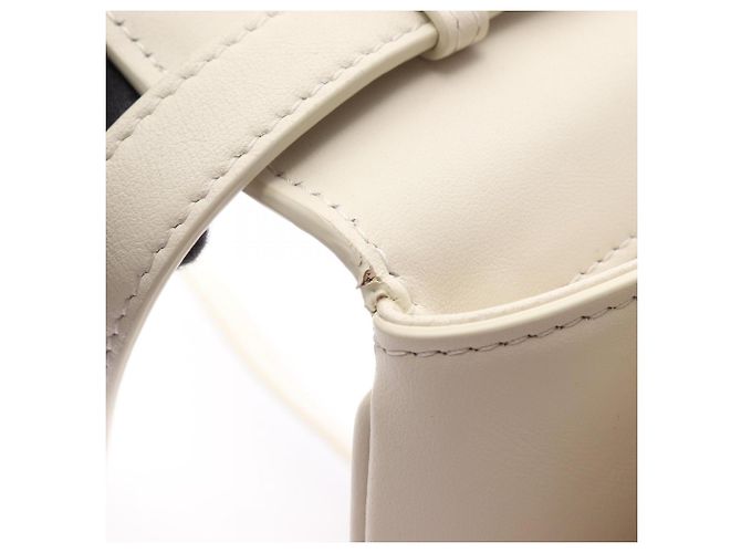 Céline Borsa a tracolla in pelle Tabou Medium Celine Bianco - vista 5
