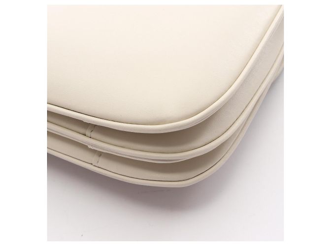Céline Borsa a tracolla in pelle Tabou Medium Celine Bianco - vista 7