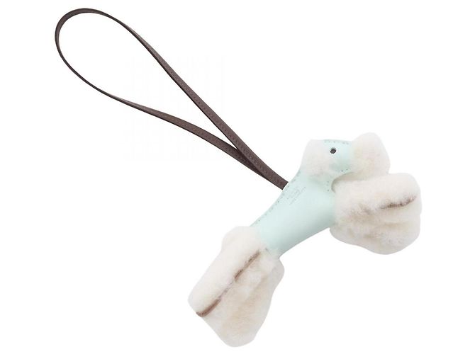 Hermès Charm Buddy Hermes in Peppermint Chocolate Marrone Bianco Verde - vista 2