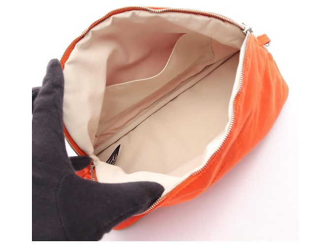 Hermès Borsa Hermes Bolide Pouch MM Marrone Arancione - vista 3