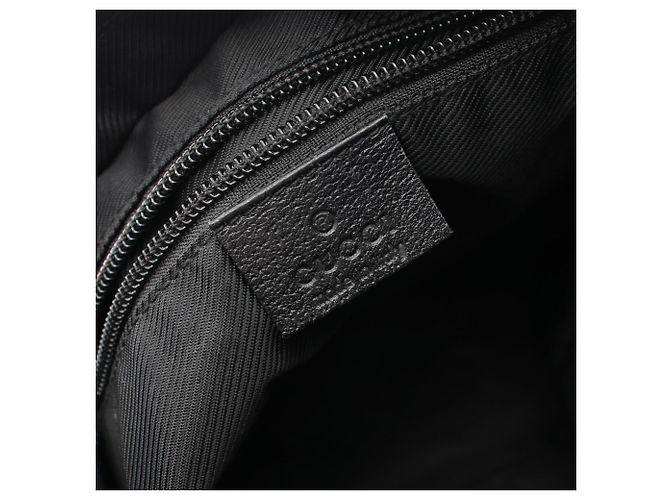Borsa a mano Gucci in tela nera e pelle Nero - vista 4