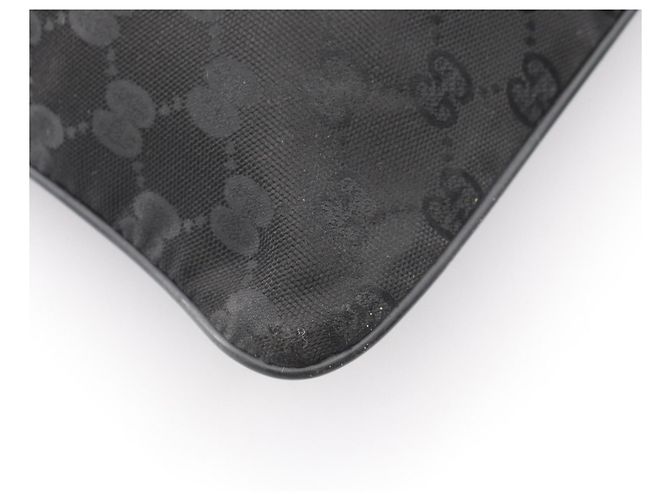 Borsa a mano Gucci in tela nera e pelle Nero - vista 5