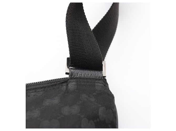 Borsa a mano Gucci in tela nera e pelle Nero - vista 7