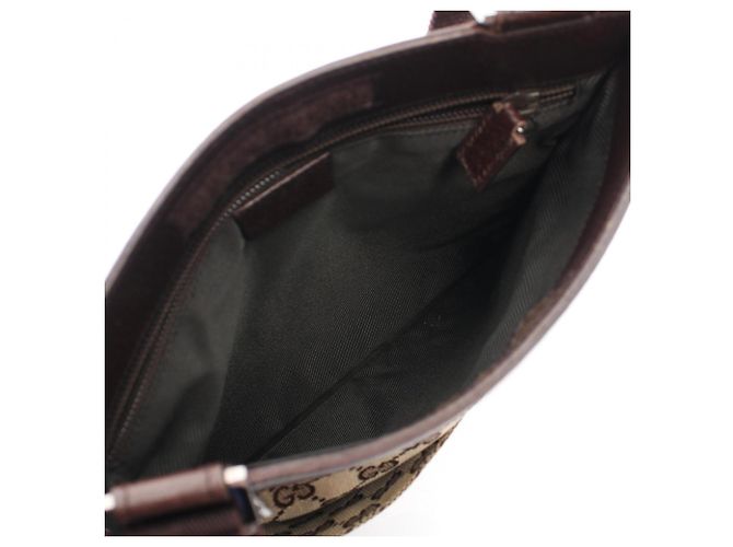 Borsa a Spalla Gucci GG Canvas Marrone Beige - vista 3