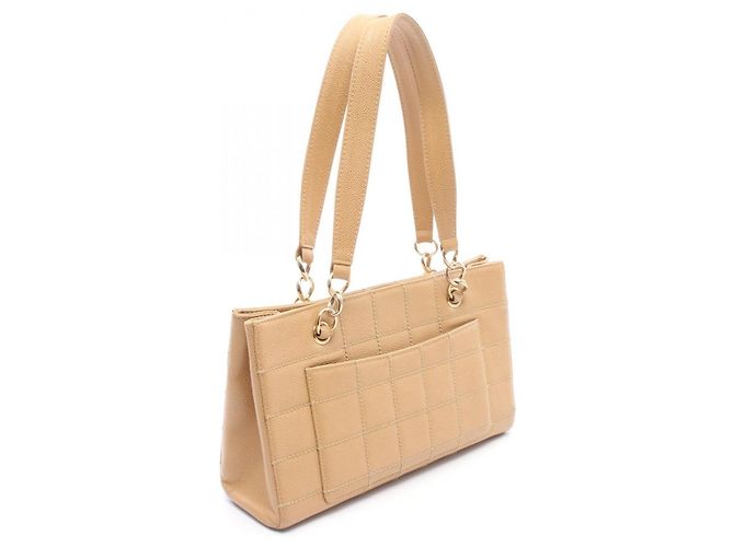 Borsa Tote Chanel Chocolate Bar Beige - vista 2