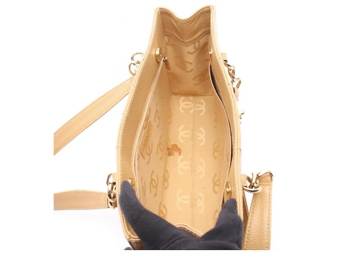 Borsa Tote Chanel Chocolate Bar Beige - vista 3