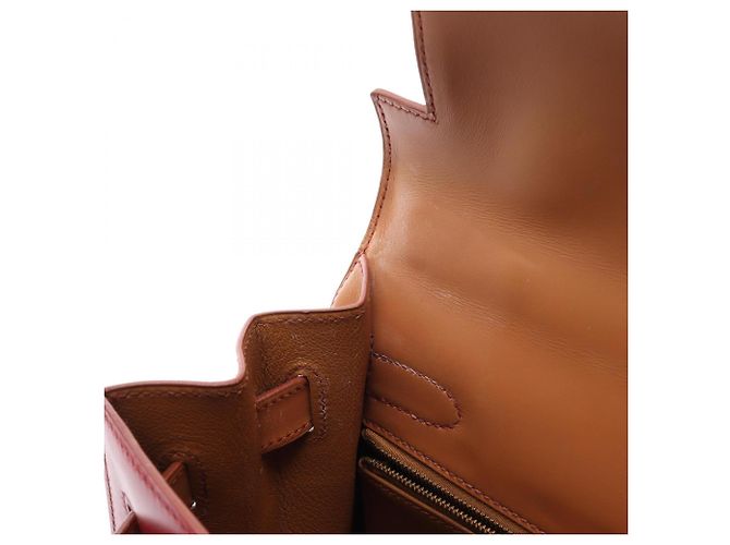 Hermès Borsa 2 Way Hermes Kelly 32 Tricolor Marrone Rosso Bordò - vista 14