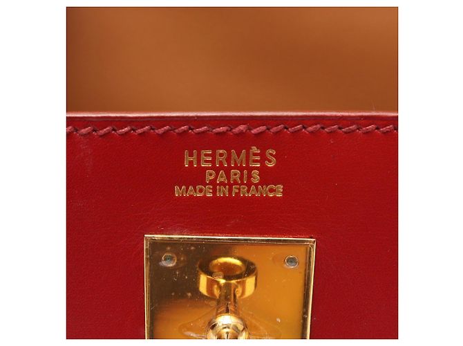 Hermès Borsa 2 Way Hermes Kelly 32 Tricolor Marrone Rosso Bordò - vista 4