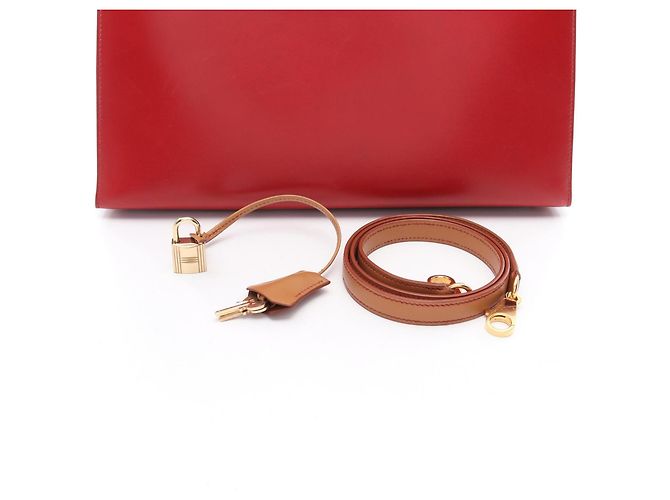 Hermès Borsa 2 Way Hermes Kelly 32 Tricolor Marrone Rosso Bordò - vista 6