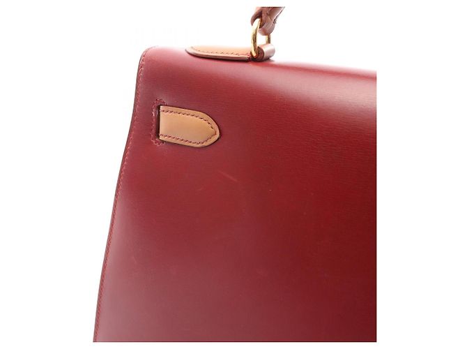 Hermès Borsa 2 Way Hermes Kelly 32 Tricolor Marrone Rosso Bordò - vista 9