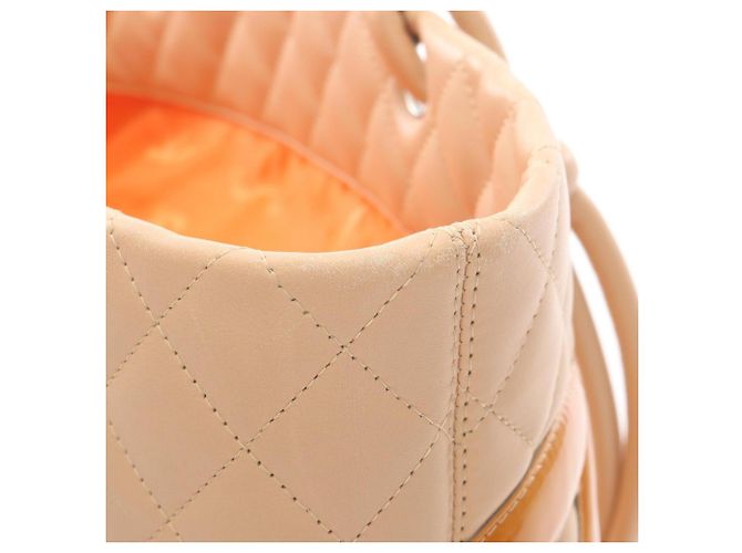 Borsa Tote Large Chanel Cambon Line Beige Giallo - vista 11