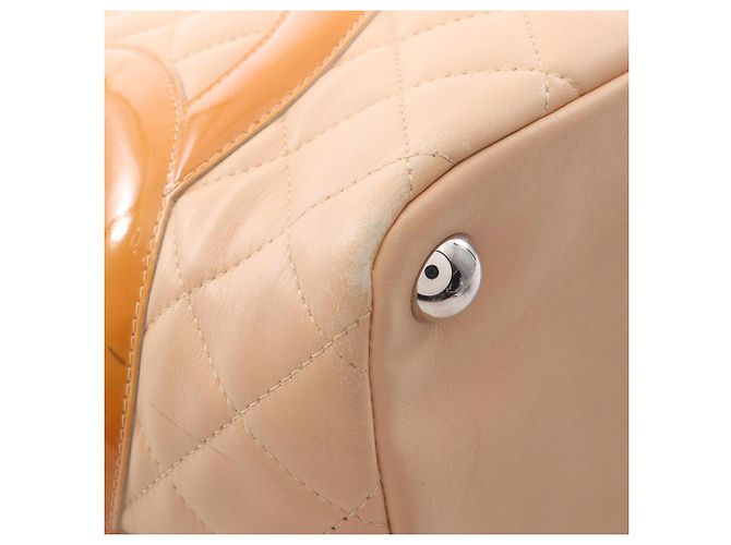 Borsa Tote Large Chanel Cambon Line Beige Giallo - vista 9