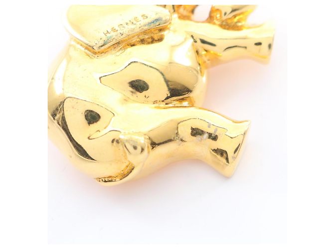 Hermès Spilla Elefante placcata oro Hermes D'oro - vista 5