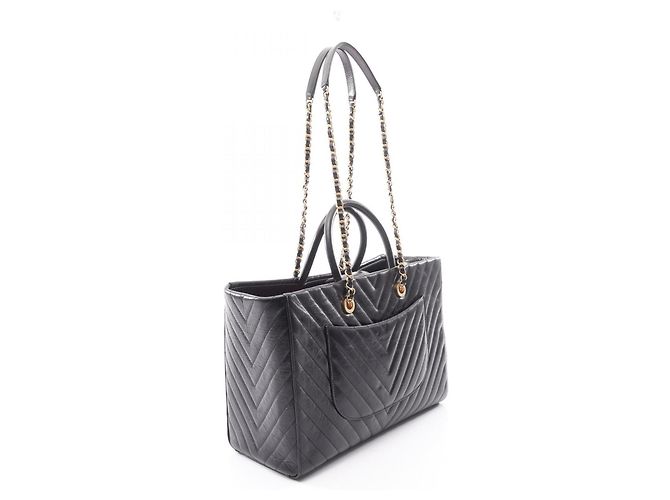 Timeless Borsa Tote 2-Way Chanel V-Stitch Nero - vista 2