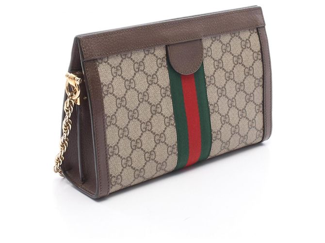 Borsa a tracolla Gucci Ophidia Small GG Supreme Marrone Multicolore Beige - vista 2