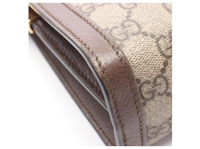 Borsa a tracolla Gucci Ophidia Small GG Supreme Marrone Multicolore Beige - vista 9