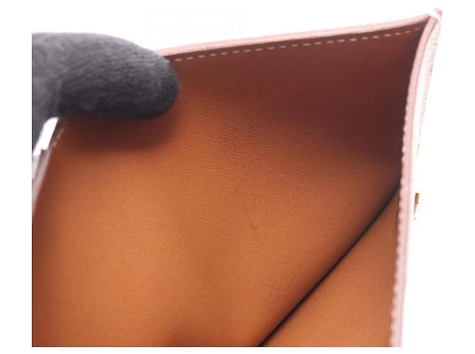 Portafoglio compatto bi-fold Hermès Bearn Gold Marrone - vista 7