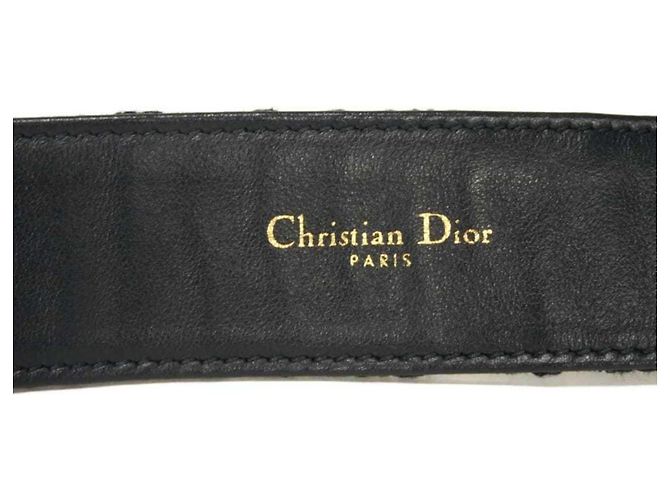 Christian Dior Damen Dior Gürtel Beige Marineblau - Ansicht 10