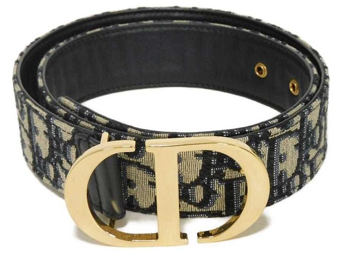 Christian Dior Damen Dior Gürtel Beige Marineblau - Ansicht 2